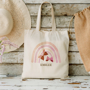 Tote Bag Papillons Arc-en-ciel Cadeaux Pastel Pinks