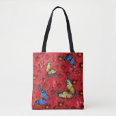 Tote Bag Papillons arc-en-ciel personnalisés (Devant)