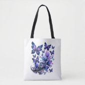 Tote Bag Papillons Blancs Cosmic Sparkle (Devant)