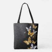 Tote Bag Papillons blancs et dorés (Dos)