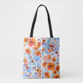 Tote Bag Papillons broyés : Texture florale Abstraite (Devant)