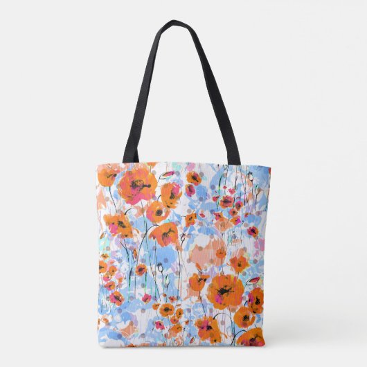 Tote Bag Papillons broyés : Texture florale Abstraite (Dos)