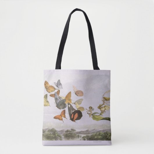 Tote Bag papillons et fées en vol (Devant)