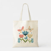 Tote Bag Papillons et fleurs (Dos)
