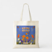 Tote Bag Papillons Fleur sauvage floraux (Dos)