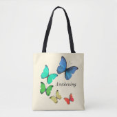 Tote Bag Papillons multicolores (Devant)