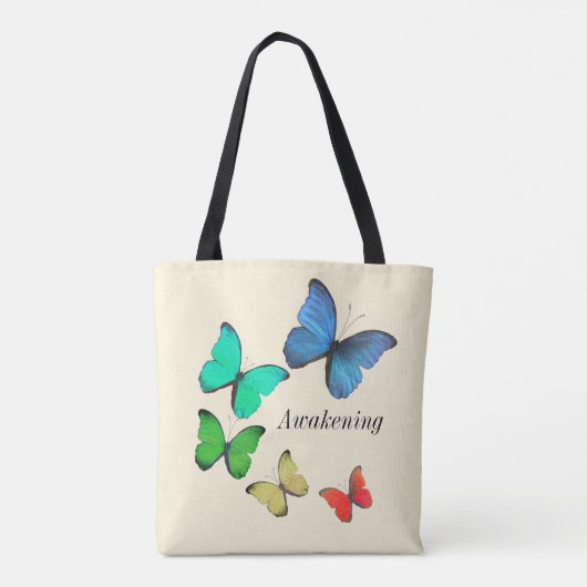 Tote Bag Papillons multicolores (Dos)
