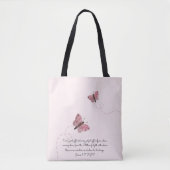 Tote Bag Papillons roses (Devant)