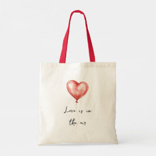 Tote Bag Papillons roses rouges l'amour est dans l'air cœur