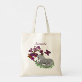 Tote Bag Papillons Unicorne Et Fleurs Personnalisés (Dos)