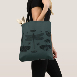 Tote Bag Papillons vintages à la mode Dragonfly Bee Fall