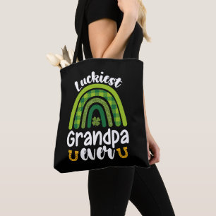 Tote Bag Papou le plus chanceux Famille St Patrick's Day