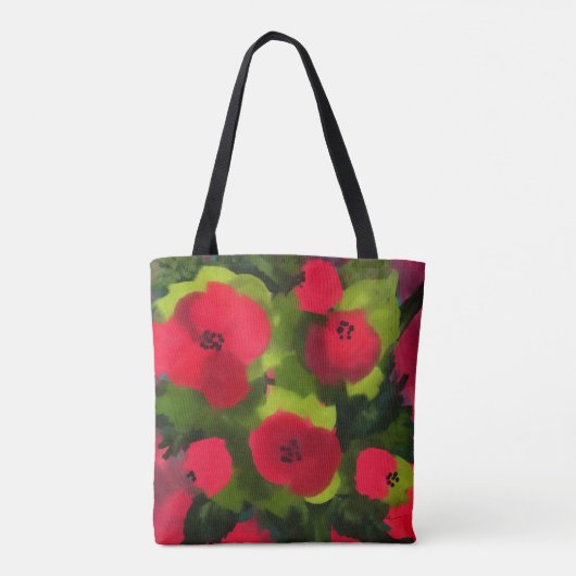 Tote Bag Papps peints | Art floral (Dos)
