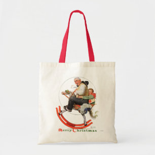 Tote Bag Papy sur le cheval de basculage