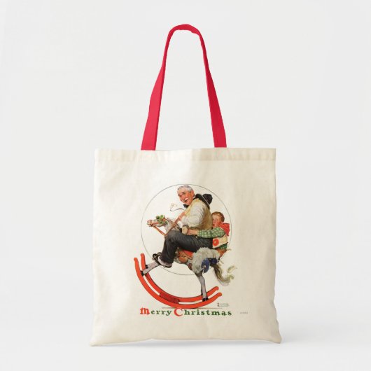 Tote Bag Papy sur le cheval de basculage (Devant)