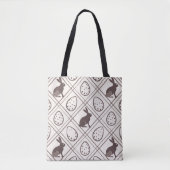 Tote Bag Pâques carreaux marron (Devant)