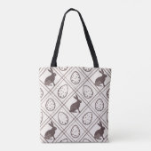 Tote Bag Pâques carreaux marron (Dos)
