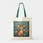 Tote Bag Pâques de bébé animaux de la forêt Bébé Faon Boho (Dos)