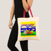 Tote Bag Pâques joyeuses colorées (Devant (produit))
