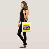 Tote Bag Pâques joyeuses colorées (Devant (modèle))