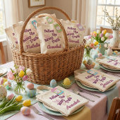 Tote Bag Pâques personnalisés Suivez les sentiers du lapin