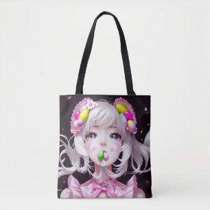 Tote Bag Pâques/printemps Anime fille