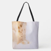 Tote Bag Paquets de lynx de lynx dorés dans la neige blanch (Dos)