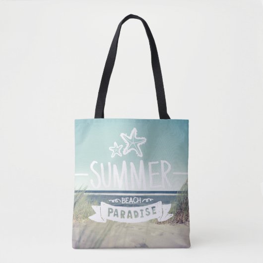 Tote Bag Paradis de plage d'été (Devant)
