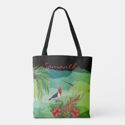 Tote Bag Paradis Tropical Aloha Personnalisé Double Côté (Dos)