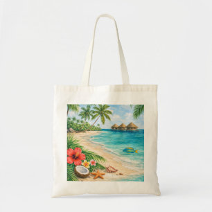 Tote Bag Paradis tropical de la plage des Bahamas