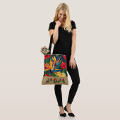 Tote Bag Paradis tropical Floral Hawaï Faux Appliqué (Sur le modèle)