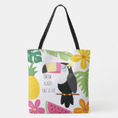 Tote Bag Paradis Tropical Plage Colorée (Dos)