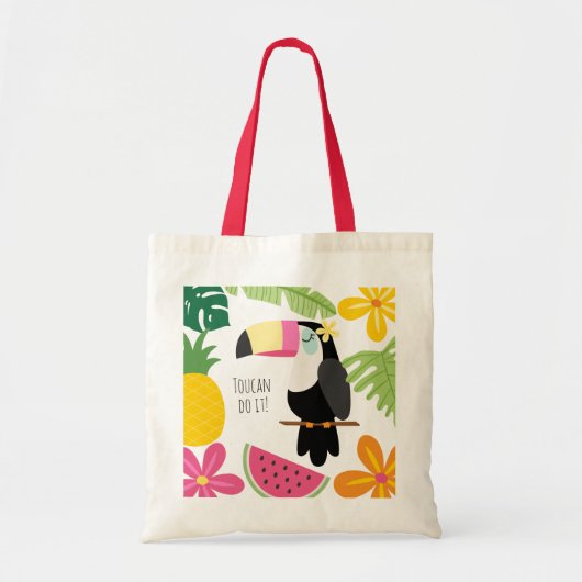 Tote Bag Paradis tropical Toucan (Devant)