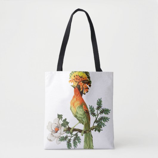 Tote Bag Paradise Birds : Exotic Floral Arrière - plan (Devant)