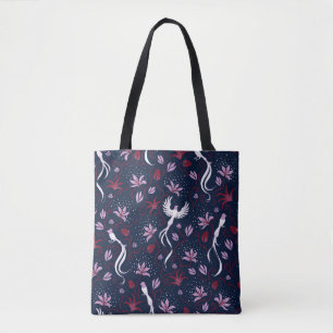 Tote Bag Paradise Birds : Motif Vintage florissant.
