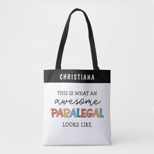 Tote Bag Paralegal sur mesure Awesome Assistant juridique a (Devant)