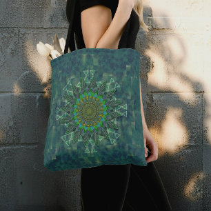 Tote Bag Parameterisation du puzzle à carré floral feuillu