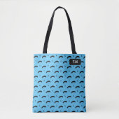 Tote Bag Parapente Motif en motif répétitif avec initiales (Devant)