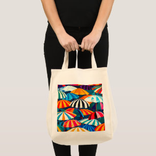 Tote Bag Parapluie Abstrait Rainbow Beach