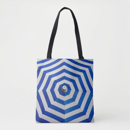 Tote Bag Parapluie rayé ouvert (Devant)