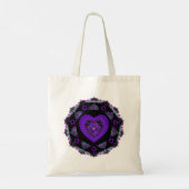 Tote Bag Parapluie violet & coeurs .7 (Dos)