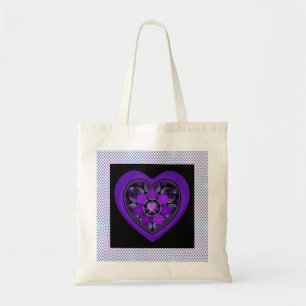 Tote Bag Parapluie violet & coeurs .7