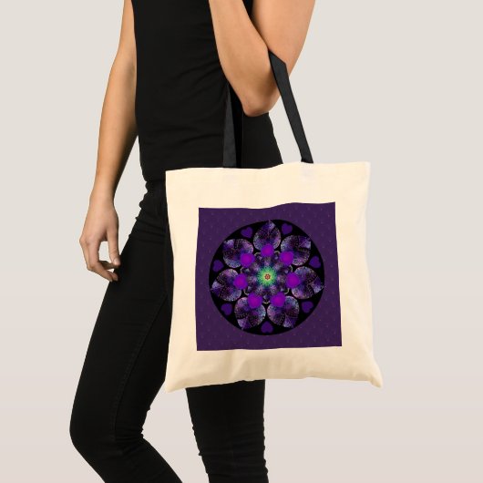 Tote Bag Parapluie violet & coeurs .7 (Devant (produit))