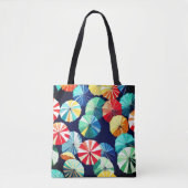 Tote Bag Parapluies colorés (Devant)