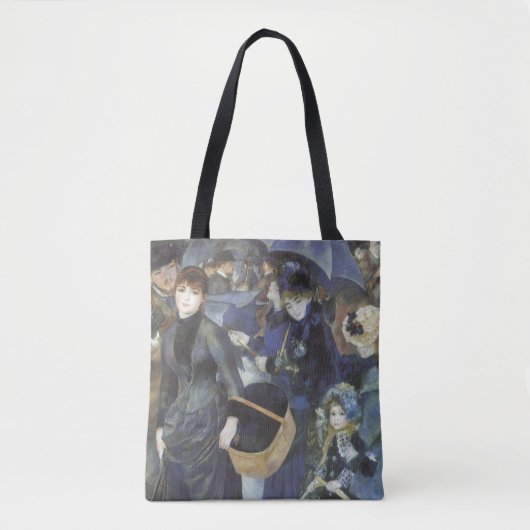 Tote Bag Parapluies de Pierre Renoir, Impressionnisme Vinta (Devant)