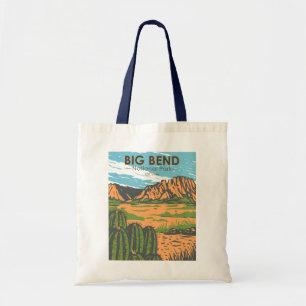 Tote Bag Parc national Big Bend Chihuahuan Désert Vintage