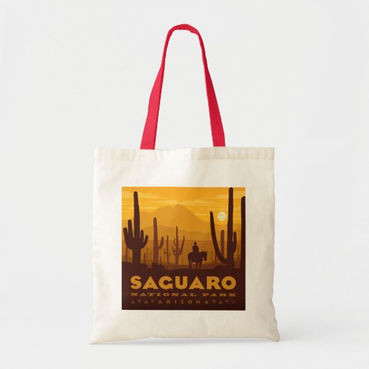 Tote Bag Parc national Carré du Saguaro | Arizona (Devant)