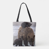 Tote Bag Parc national de Clark de lac bear Brown | (Dos)