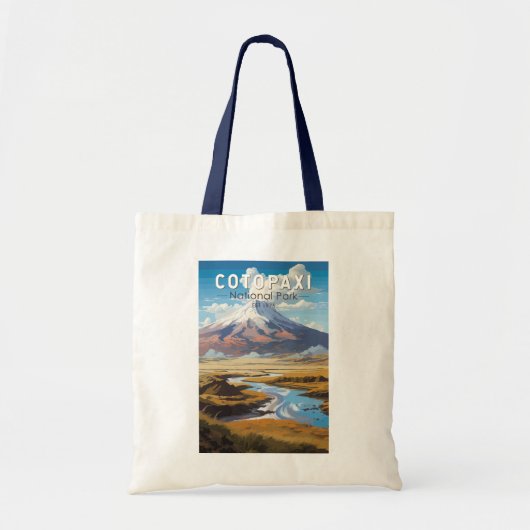 Tote Bag Parc national de Cotopaxi Equateur Travel Art Vint (Devant)