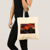 Tote Bag Parc national de Joshua Tree Coucher de soleil rou (Devant (produit))